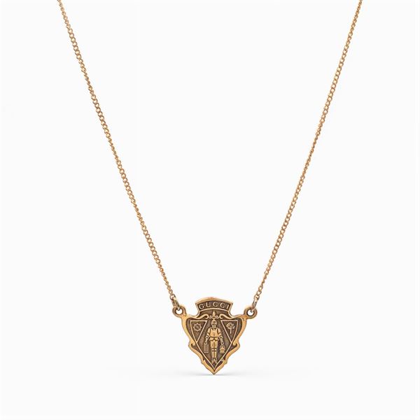 Gucci, golino bijou vintage ciondolo "Crest"