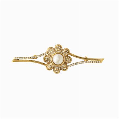 Cascio, Spilla Bijou Vintage a Motivo Floreale