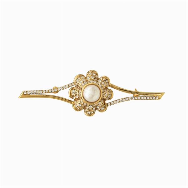 Cascio, spilla bijou vintage a motivo floreale