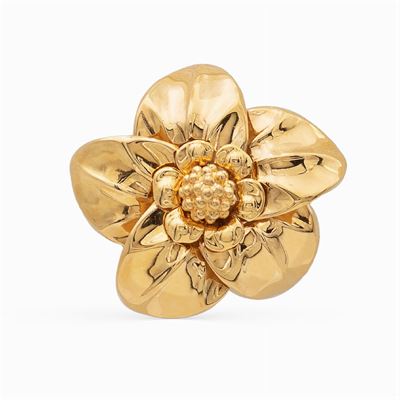 Cascio, Spilla Bijou Vintage a Motivo Floreale