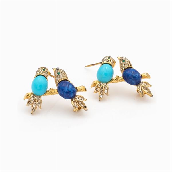 Two vintage bijou animalier brooches