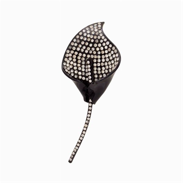 Spilla bijou vintage a motivo floreale