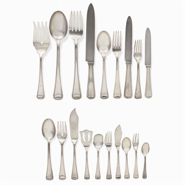 Silver flatware service (173)  (Italy, 20th century)  - Auction FINE SILVER AND THE ART OF THE TABLE - Colasanti Casa d'Aste