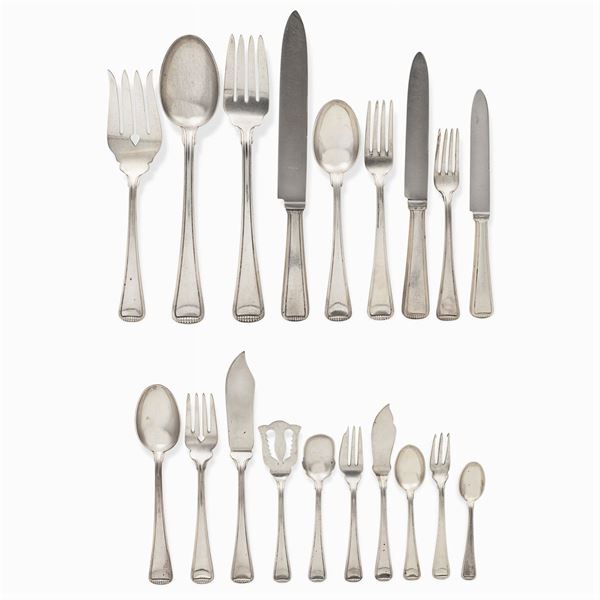 Silver flatware service (173)