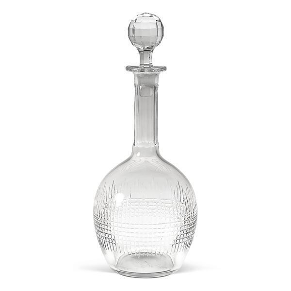 Baccarat, bottiglia con tappo in cristallo  (Francia, XX Sec.)  - Asta ARGENTI E L'ARTE DELLA TAVOLA - Colasanti Casa d'Aste