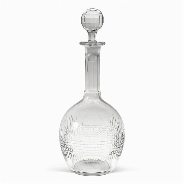 Baccarat, crystal bottle with cap  (France, 20th century)  - Auction FINE SILVER AND THE ART OF THE TABLE - Colasanti Casa d'Aste