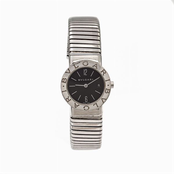Bulgari, orologio tubogas in acciaio