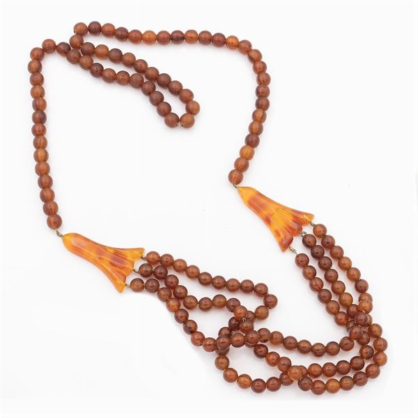 Collana vintage in tartaruga bionda