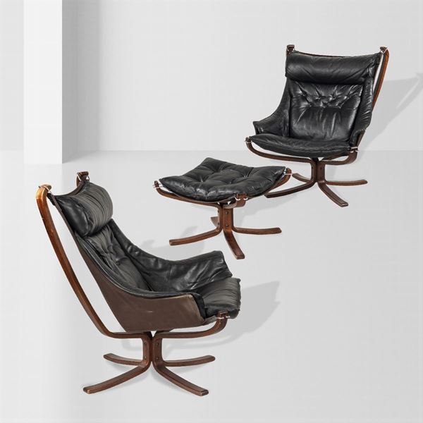 Sigurd Resell, prod. Vatne Mobler (3)  (Denmark, 1970s)  - Auction DESIGN AND 20TH CENTURY DECORATIVE ARTS - Colasanti Casa d'Aste