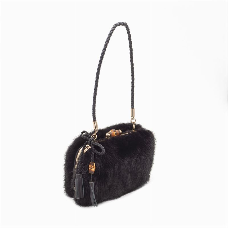 Gucci, Pochette Rigida Vintage Collezione Bamboo