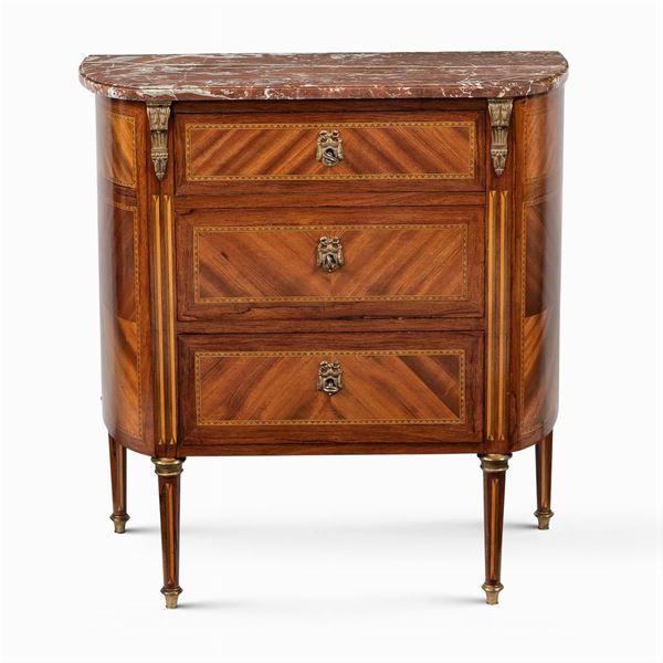 Napoleon III style mahogany small commode