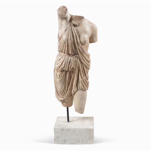 White marble female sculpture