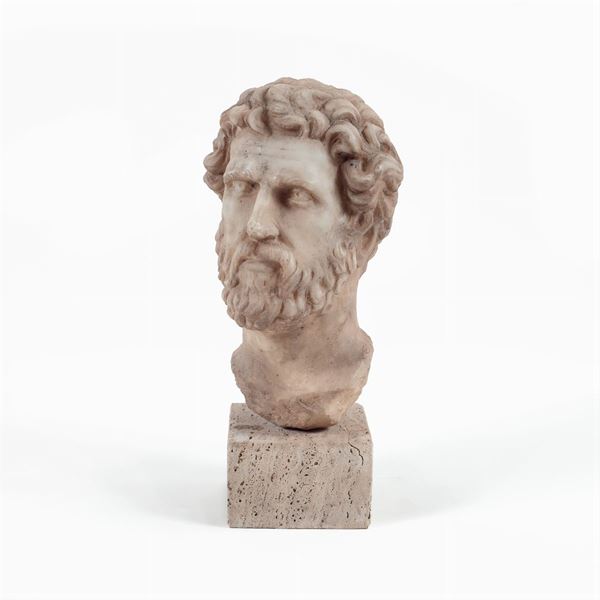 White marble head
