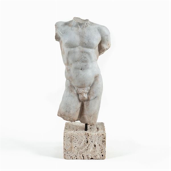 White marble sculpture  (Italy, 19th-20th century)  - Auction OLD MASTER PAINTINGS AND FURNITURE FROM VILLA SAMINIATI AND PRIVATE COLLECTIONS - Colasanti Casa d'Aste