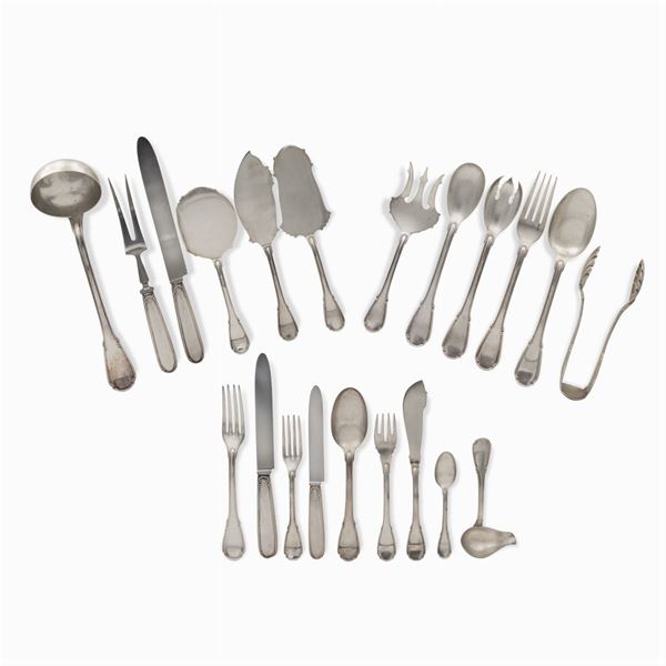 Silver flatware service (133)