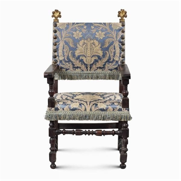 Walnut armchair