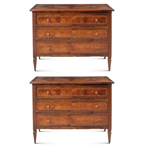 Pair of Louis XVI chest of drawers