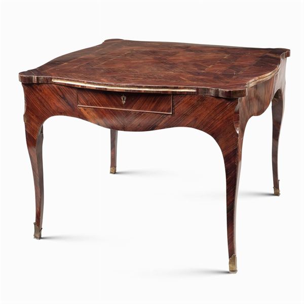 Purple ebony centre table  (Italy, 18th century)  - Auction OLD MASTER PAINTINGS AND FURNITURE FROM VILLA SAMINIATI AND PRIVATE COLLECTIONS - Colasanti Casa d'Aste