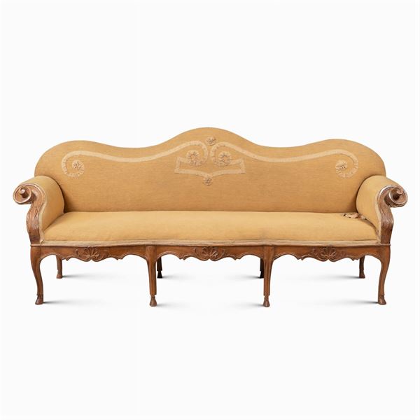 Inlaid walnut sofa