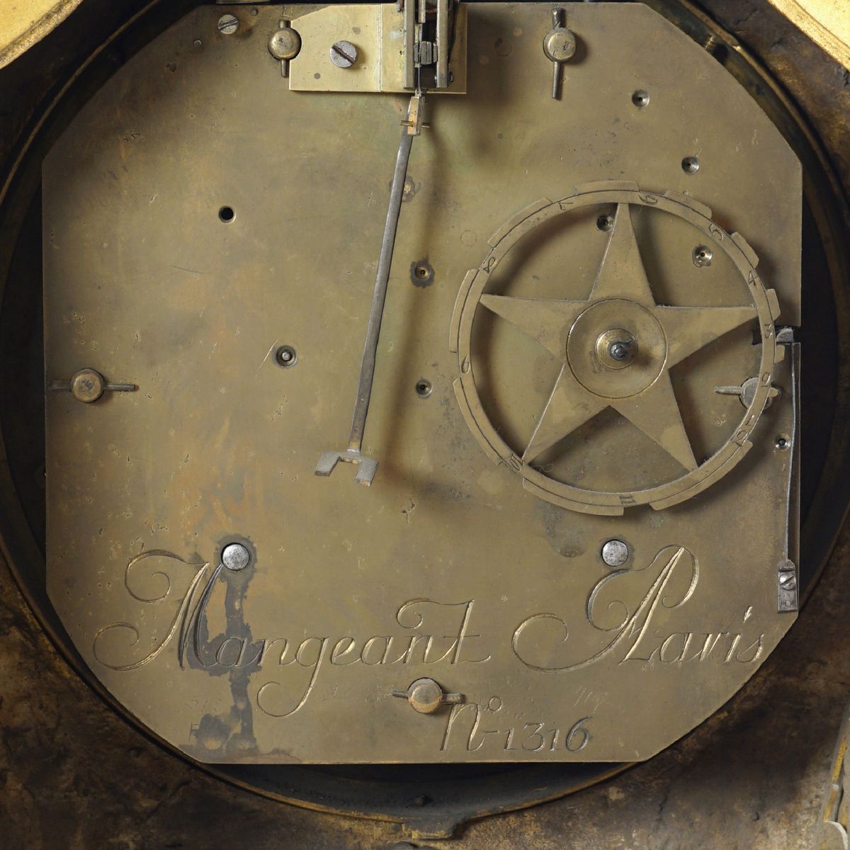 Orologio con Mensola in Bronzo Dorato