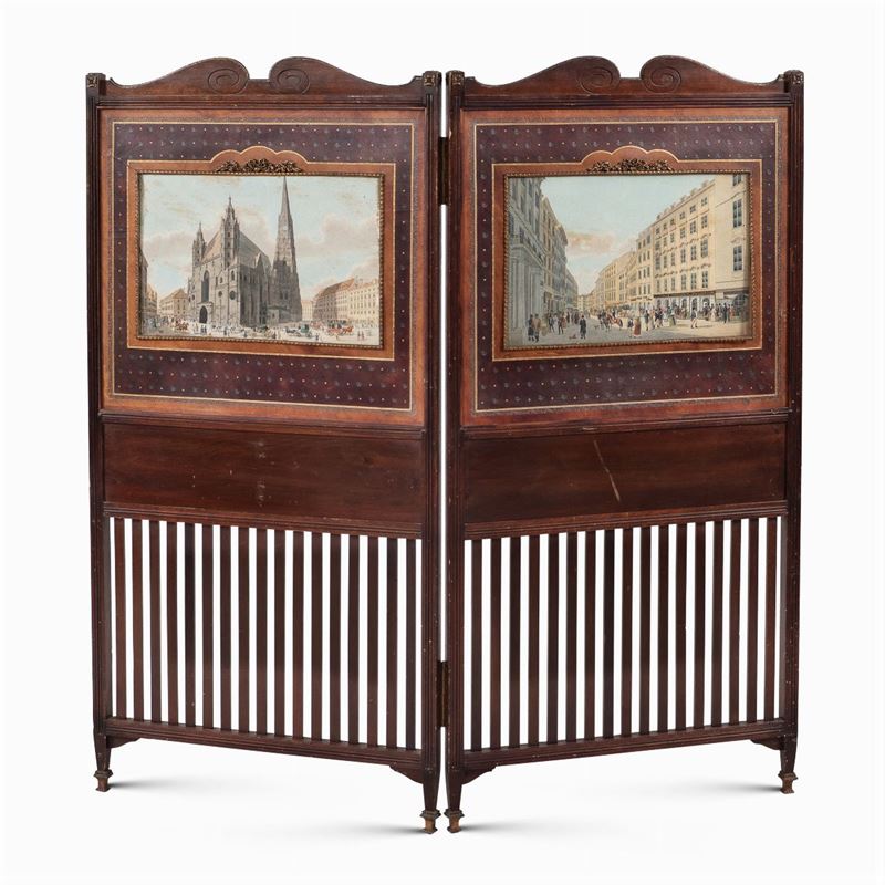 Paravento in Legno a Due Ante