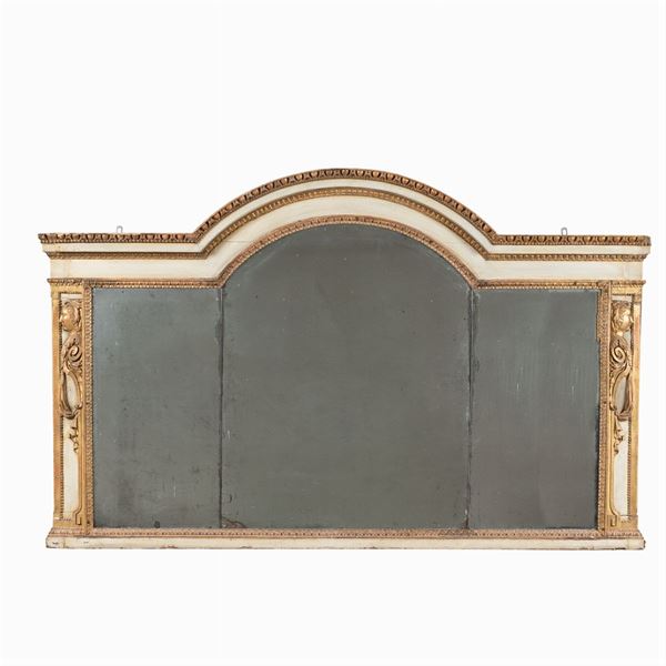 Inlaid and giltwood chimney piece  (Italy, 18th-19th century)  - Auction OLD MASTER PAINTINGS AND FURNITURE FROM VILLA SAMINIATI AND PRIVATE COLLECTIONS - Colasanti Casa d'Aste