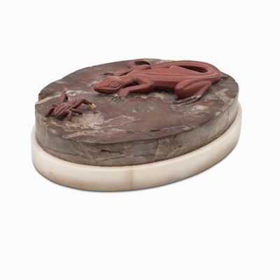 Fermacarte in Marmo Rosso Antico