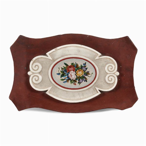 Micromosaic and marble paperweight