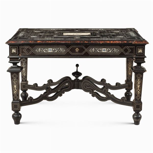 Ebonized wood table