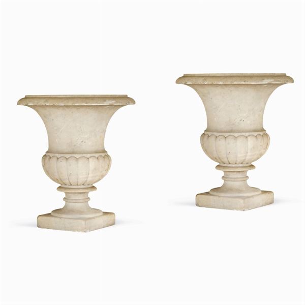 Pair of with Medicean vases