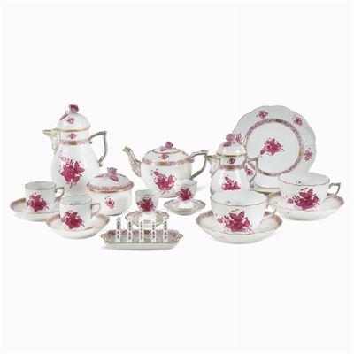 Herend, Servizio da Colazione Tete À Tete in Porcellana (19)