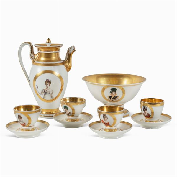 Porcelain coffee service (10)  (Naples, 19th century)  - Auction OLD MASTER PAINTINGS AND FURNITURE FROM VILLA SAMINIATI AND PRIVATE COLLECTIONS - Colasanti Casa d'Aste