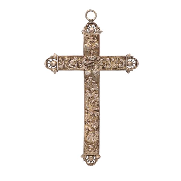 Antica croce in metallo dorato  (XVIII Sec.)  - Asta Argenti e l'Arte della Tavola - Colasanti Casa d'Aste