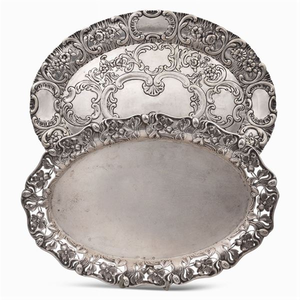 Two silver trays