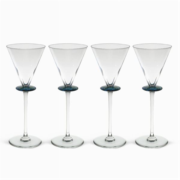 Hermés, set di bicchieri da cocktail in cristallo (4)