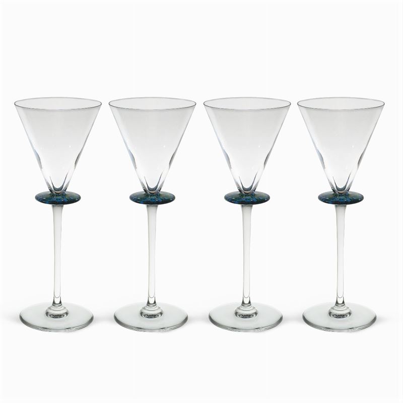 Hermés, Set di Bicchieri da Cocktail in Cristallo (4)