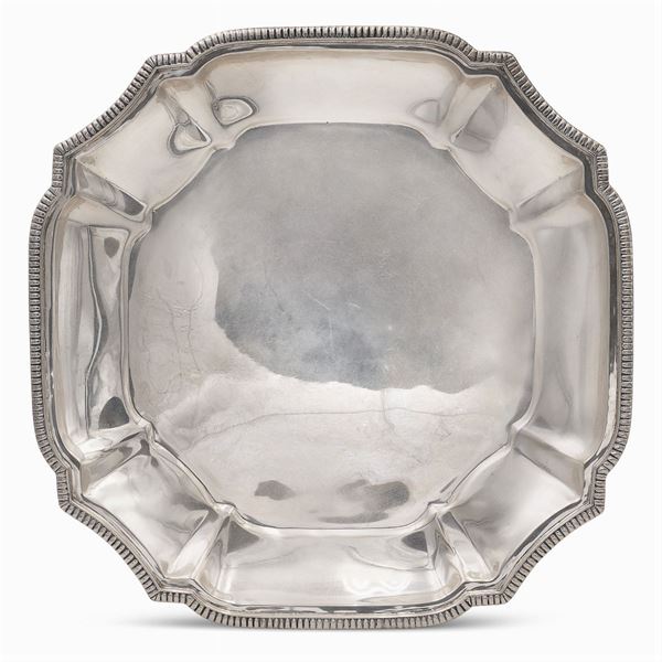 Silver shaped tray