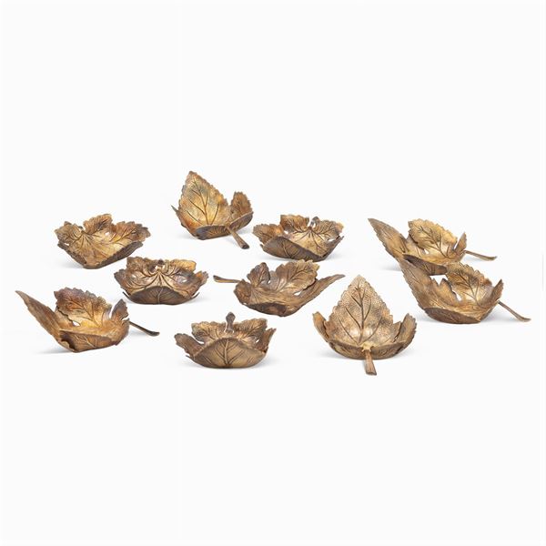 Set di saliere in argento vermeil (10)