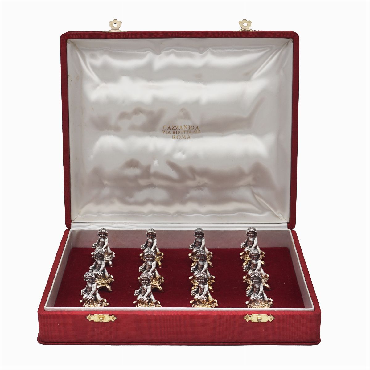 Set di Segnaposti in Argento e Vermeil (12)