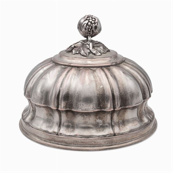 Cloche in metallo argentato