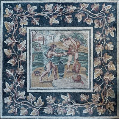 Pannello in Mosaico con Tessere in Pietra Policroma