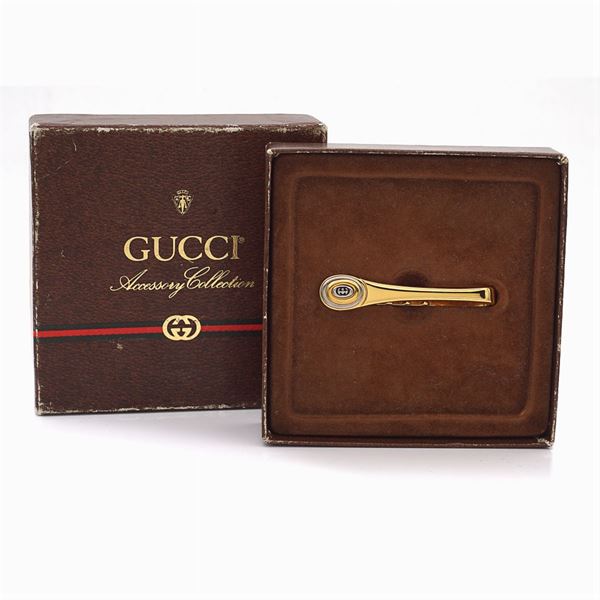 At Auction: Vintage Gucci Silver Tone Tie Clip