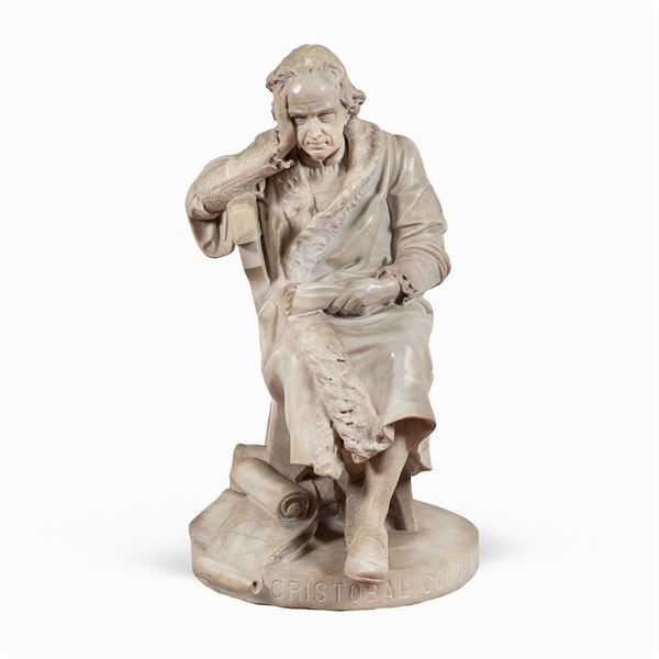 White statuary marble sculpture