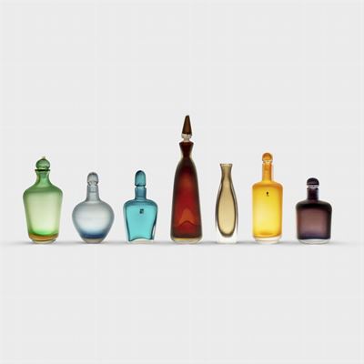 Paolo Venini, Collezione Completa di Bottiglie Serie Incisi (7)