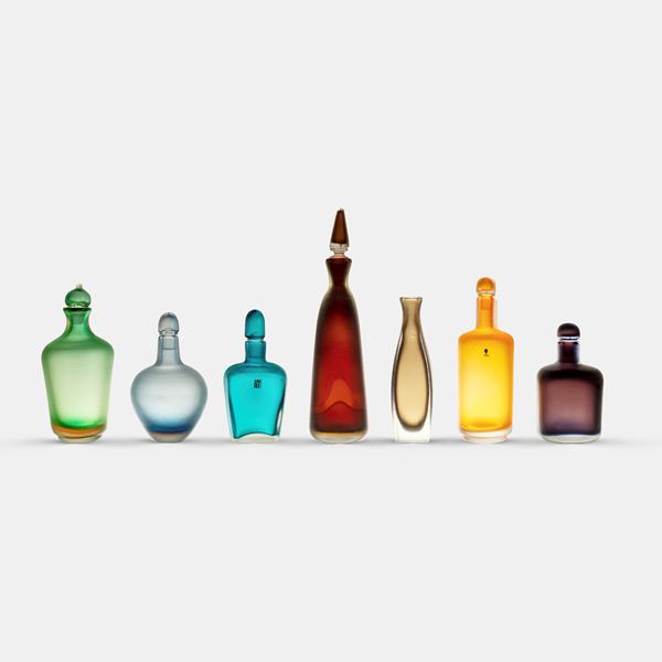 Paolo Venini, collezione completa di bottiglie serie Incisi (7)