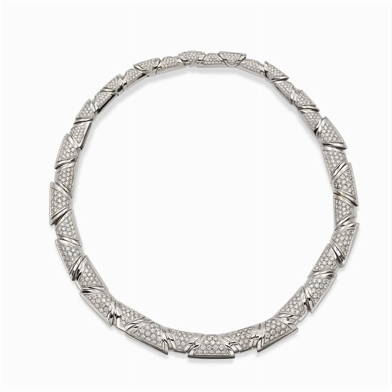 Collier in Oro Bianco 18kt e Diamanti