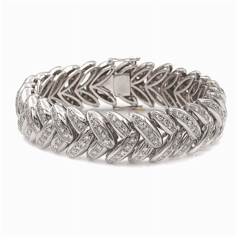 Bracciale in Oro Bianco 18kt e Diamanti