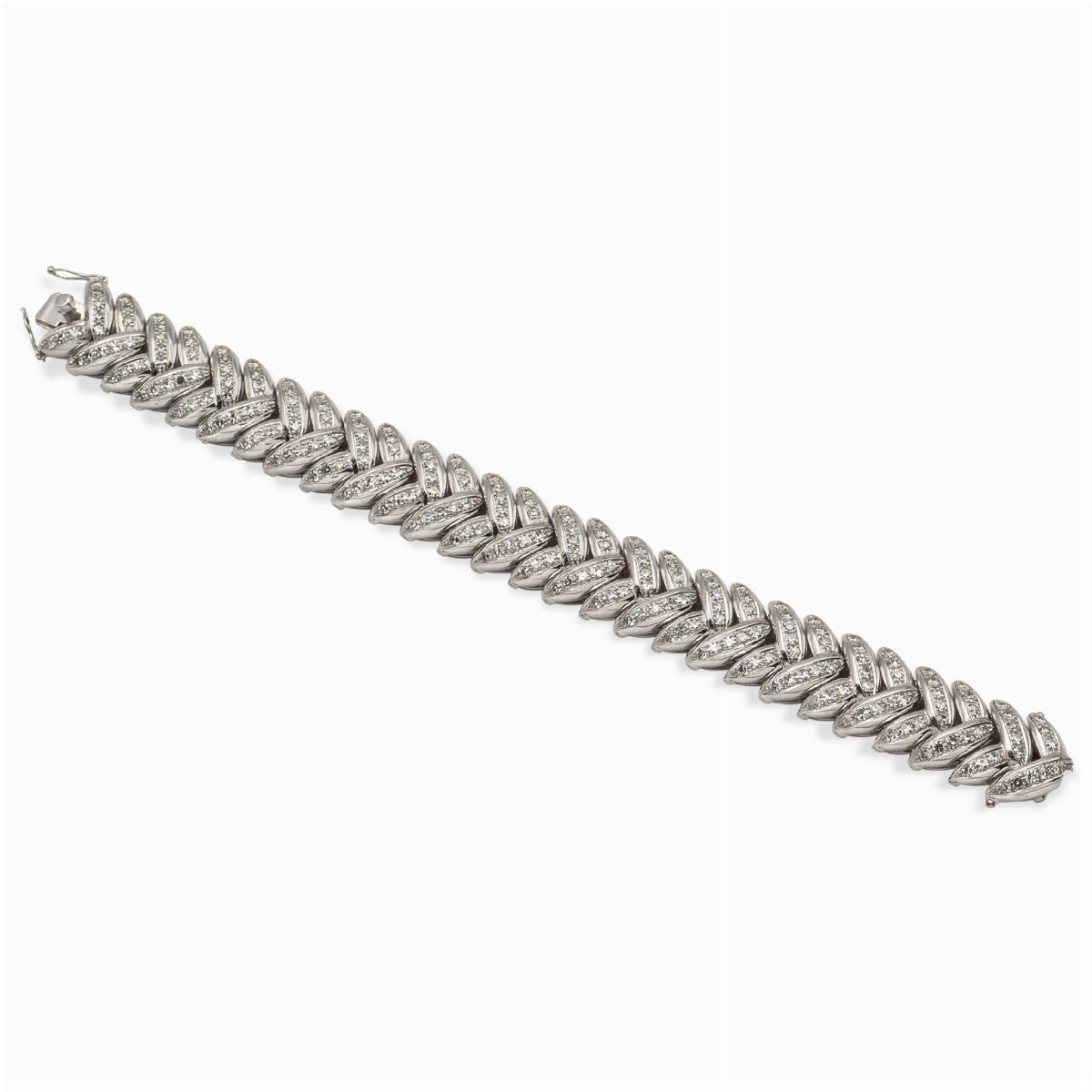 Bracciale in Oro Bianco 18kt e Diamanti