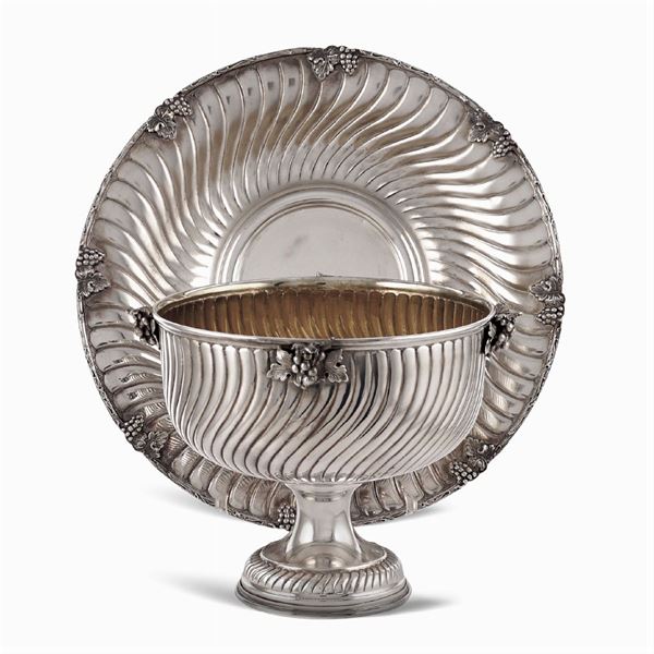 Silver and vermeil centerpiece
