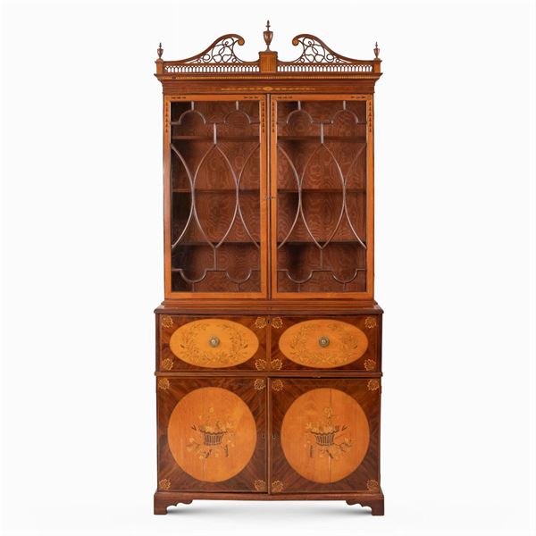 George III bookcase cabinet  (England, 18th century)  - Auction OLD MASTER PAINTINGS AND FURNITURE FROM VILLA SAMINIATI AND PRIVATE COLLECTIONS - Colasanti Casa d'Aste